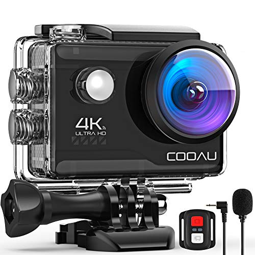 Product Cover COOAU 4K 20MP Wi-Fi Action Camera External Microphone Remote Control EIS Stabilization Underwater 40M Waterproof Sport Camera Time Lapse with 2X1200mAh Batteries and 20 Accessories