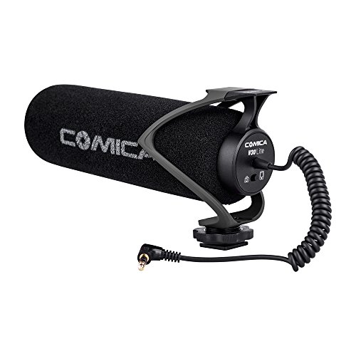 Product Cover Comica CVM-V30 LITE Video Microphone Super-Cardioid Condenser On-Camera Shotgun Microphone for Canon Nikon Sony Panasonic Camera/DSLR/iPhone Samsung Huawei with 3.5mm Jack（Black）