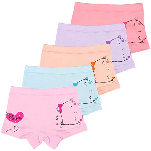 Product Cover BOOPH Girls Underwear Cat Baby Toddler Panties 5 Pack Briefs Boyshort for 2-8Y