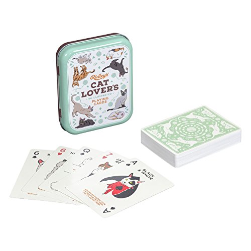 Product Cover Ridley's Cat Lovers Deck of 52 Illustated Cat Breed Index Playing Cards