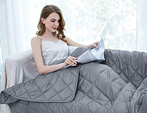 Product Cover ZZZhen Weighted Blanket - High Breath - 60''80'' 20LBs - Quality Heavy Blankets - Calm Sleeping for Adult and Kids, Durable Quilts and Quality Construction