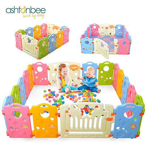 Product Cover Playpen Activity Center for Babies and Kids - Multicolor 16-Panel Set Play Yard
