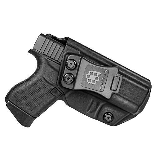 Product Cover Amberide IWB KYDEX Holster Fit: Glock 43/43X | Inside Waistband | Adjustable Cant | US KYDEX Made (Black, Right Hand Draw (IWB))