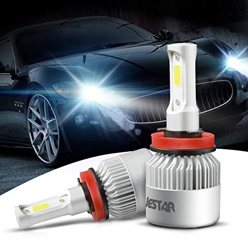 Product Cover Jestar H11 LED Headlight Bulb 2PCS H8/H9/H11 36W 6500K 8000Lumens White COB Chip LED CREE Car Fog Driving Light High Low Beam All-in-one LED Conversion Kit Waterproof (H11)