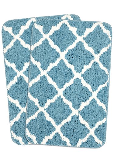 Product Cover Saral Home Soft Microfiber Anti Slip Bathmat (Pack of 2, 18x28 Inches)