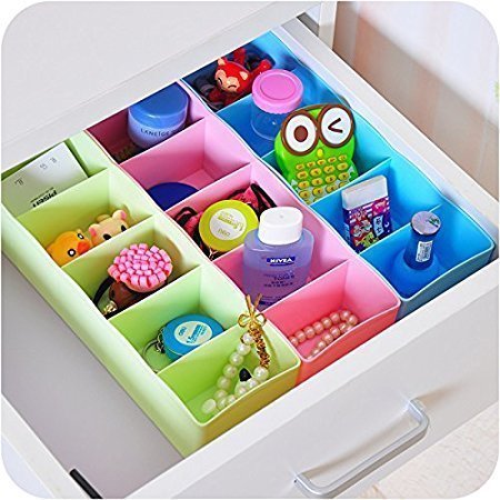 Product Cover Angel Bear Socks Undergarments Storage Drawer Organiser Set of 8, (Colour May Vary)