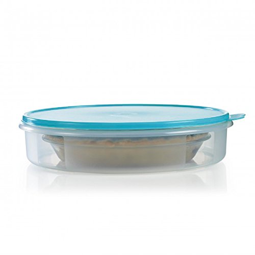 Product Cover Tupperware Round Pie or Cupcake Keeper, 12-Inch, Sheer (Summer Blue)