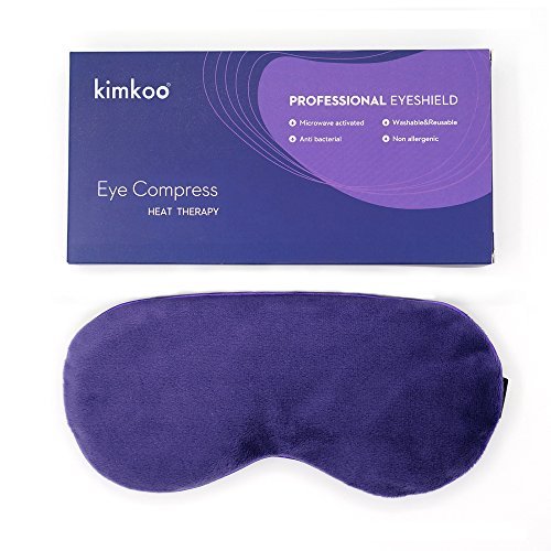 Product Cover Kimkoo Moist Heat Eye Compress&Microwave Hot Eye Mask for Dry Eyes，Natural and Healthy Therapies，Purple
