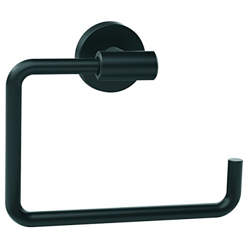 Product Cover Arrondi 6-7/16 in (164 mm) Length Towel Ring in Matte Black
