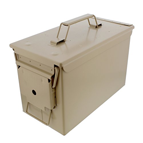 Product Cover Redneck Convent Tan Waterproof Ammo Box Military Storage Box - MTM 50 Round Flip Top Ammo Box Ammo Can Organizer Reloading Supplies