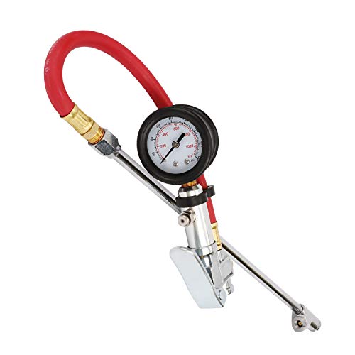 Product Cover WYNNsky Tire Inflator with Tire Pressure Gauge, Extended Straight-on Air Chuck with 12 Inch Rubber Air Hose