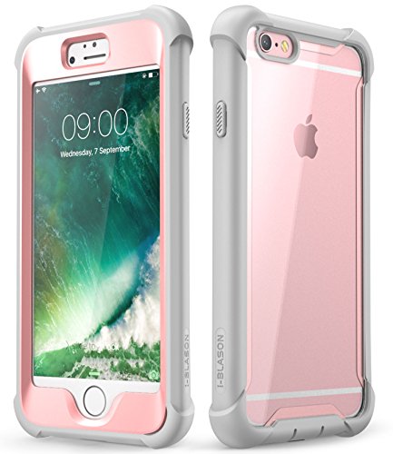 Product Cover i-Blason Case for iPhone 6s / 6 (4.7 Inch), [Ares] Full-Body Rugged Clear Bumper Case with Built-in Screen Protector (Pink)