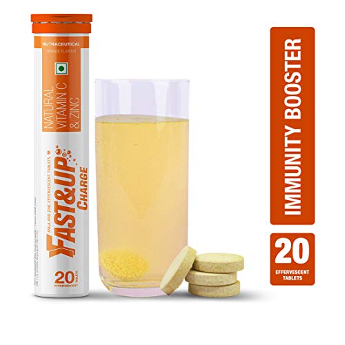 Product Cover Fast&Up Charge - Vitamin C antioxidant 1000 mg - Natural Amla for Immunity - 20 Effervescent Tablets - Orange flavour
