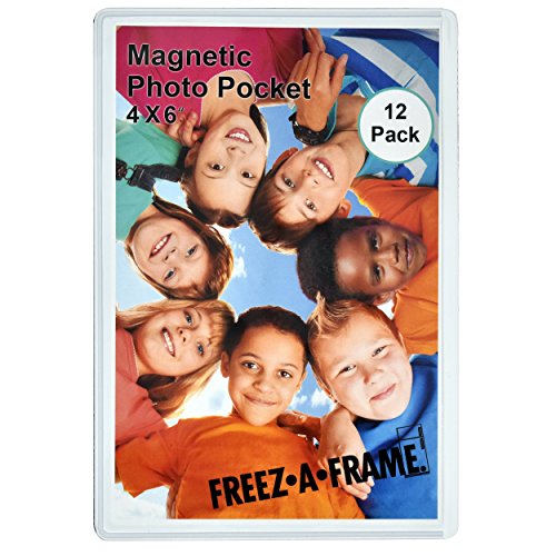 Product Cover 12 Pack 4 x 6 Magnetic Picture Frames Holds 4 x 6 Inches Photo for Refrigerator by Freez-A-Frame Made in the USA