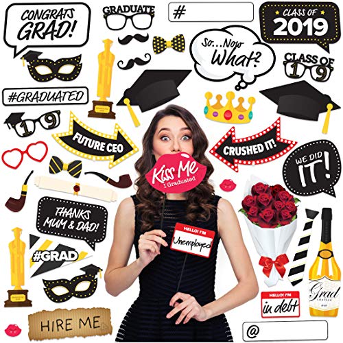 Product Cover Photo Booth Props - Graduation Party Supplies 2019 Class Decorations Favors Decor