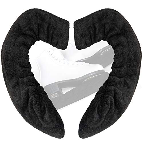 Product Cover Athletico Ice Skate Blade Covers - Guards for Hockey Skates, Figure Skates, and Ice Skates - Skating Soakers Cover Blades from Youth to Adult Size - Men, Women, Kids (Large, Black)