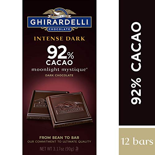 Product Cover Ghirardelli Intense Dark Chocolate Bar - 92% Cacao - Dark chocolate with fruit-forward and earthy notes - 12 bars