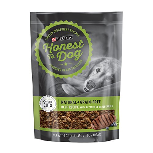 Product Cover Honest To Dog Made in USA Facilities, Limited Ingredient, Grain Free Dog Treats, Crispy Cuts Beef Recipe - 16 Ounce Pouch
