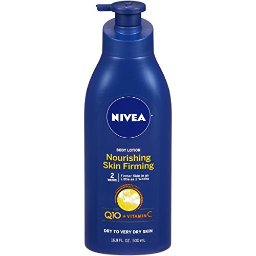 Product Cover NIVEA Nourishing Skin Firming Body Lotion w/ Q10 and Vitamin C - 48 Hour Moisture for Dry to Very Dry Skin -  16.9  Fl. Oz. Pump Bottle