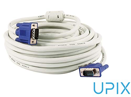 Product Cover Upix VGA Cable (Male to Male) 10 Yards - Supports PC, Monitor, TV, LCD/LED, Plasma, Projector, TFT