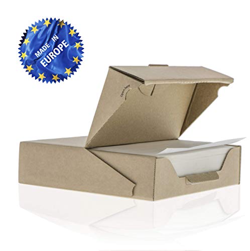 Product Cover ZeZaZu Parchment Paper Squares - 5.5 x 5.5 inches (500 sheets) - MADE IN EUROPE - for Baking, Hamburger, Diamond Painting Craft | Dual-Sided Coating, Non-stick, Siliconized, Convenient Dispenser Box