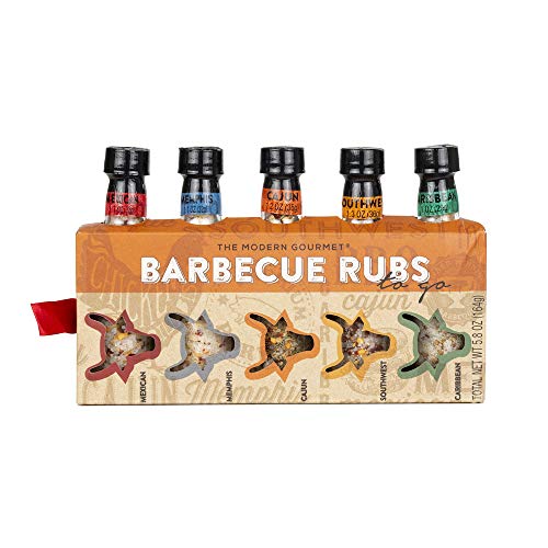Product Cover Thoughtfully Gifts, Barbecue Rubs To Go: Grill Edition, Set of 5 Unique BBQ Rubs, Including Cajun, Caribbean, Mexican, Southwest, and Memphis