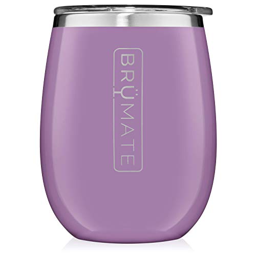Product Cover BrüMate Uncork'd XL 14oz Wine Glass Tumbler With Splash-proof Lid - Made With Vacuum Insulated Stainless Steel (Violet)