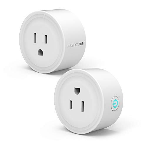 Product Cover WiFi Smart Plug, FREECUBE Wireless Electrical Socket Work with Amazon Alexa, Google Home, IFTTT, 10A Mini Outlets 2 Pack