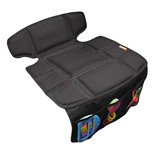 Product Cover INFANZIA Car Seat Protector Thick Padding Protection for Child Cars Seats, Dog Mat, Auto Seat Cover with Extra Storage Pocket Protect Leather Seats and Fabric Upholstery