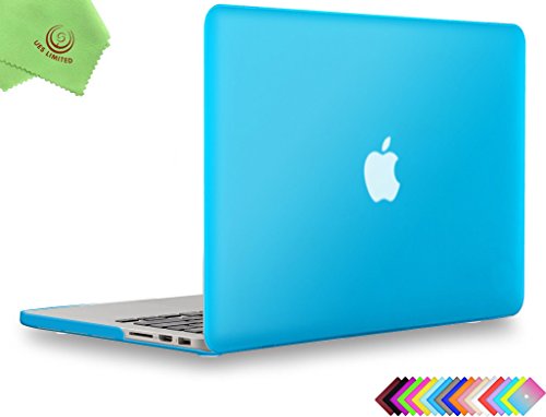 Product Cover UESWILL Matte Hard Case for MacBook Pro (Retina, 15 inch, Mid 2012/2013/2014/Mid 2015), Model A1398, NO CD-ROM, NO Touch Bar, Aqua Blue