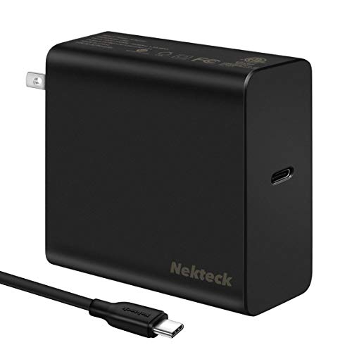 Product Cover USB C Wall Charger, Nekteck 60W Type C Laptop Power Adapter with Power Delivery for MacBook Pro/Air 2018, HP Spectre, Dell Xps, Matebook, Ipad Pro, iPhone, Galaxy, Pixel, Nintendo Switch, and More