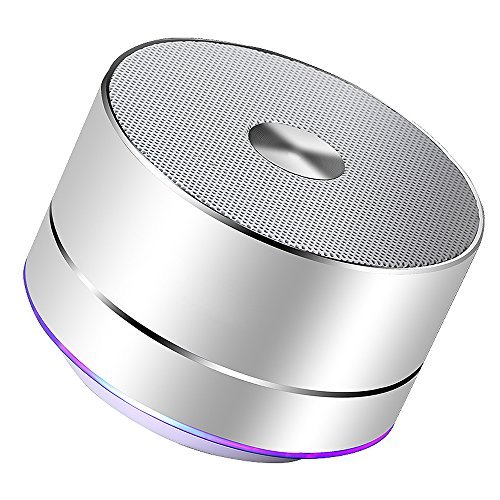 Product Cover LENRUE Portable Wireless Bluetooth Speaker with Built-in-Mic,Handsfree Call,AUX Line,TF Card,HD Sound and Bass for iPhone Ipad Android Smartphone and More (Silver)