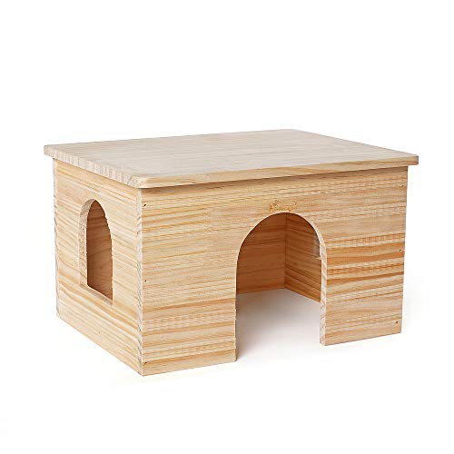 Product Cover Niteangel Wood House with Window, Chinchilla and Guinea Pigs Hut Hideout