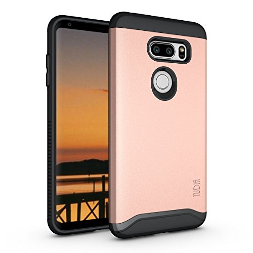 Product Cover TUDIA Merge LG V35 ThinQ Case with Heavy Duty Extreme Protection/Rugged but Slim Dual Layer Shock Absorption Case for LG V35 ThinQ (Rose Gold)