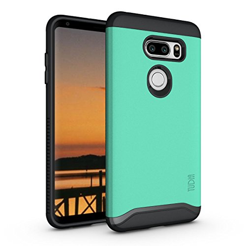 Product Cover TUDIA Merge LG V35 ThinQ Case with Heavy Duty Extreme Protection/Rugged but Slim Dual Layer Shock Absorption Case for LG V35 ThinQ (Mint)