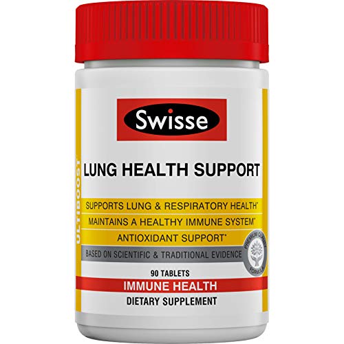 Product Cover Swisse Ultiboost Lung Health Support Supplement | Bronchial Wellness, Immune & Lung Health, Respiratory Support, Antioxidant Rich | 90 Tablets