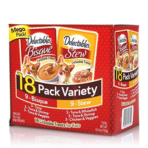 Product Cover Delectables Stew & Bisque Lickable Wet Cat Treats - Chicken, Seafood & Veggies