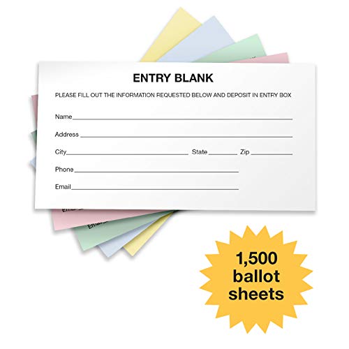 Product Cover 1500 Entry Forms - Includes 15 Blank Raffle Ticket Pads - Perfect for Contest Entry Forms, Raffles, Ballots, Giveaways, Leads, Drawings (Combo)