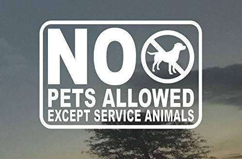 Product Cover NO Pets Allowed Except Service Animals Business Door Vinyl Decal Sign 4