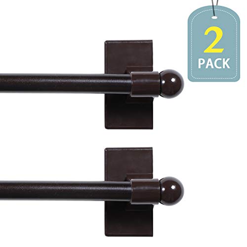 Product Cover H.VERSAILTEX Appliance Petite Ball Magnetic Rods Suitable for Any Steel Surface, 16 to 28 Inch, 1/2 Inch Diameter, Brown, 2-Pack