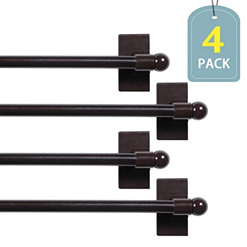 Product Cover H.VERSAILTEX Adjustable Appliance Petite Ball Magnetic Rods Suitable for Any Steel Surface, 16 to 28 Inch, 1/2 Inch Diameter, Brown, 4 Packs