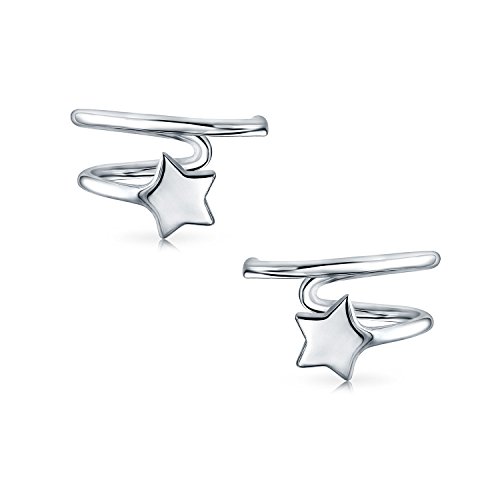 Product Cover MSECVOI 925 Sterling Silver Star Earrings for Women Teen Girls Fashion Wrap Earrings