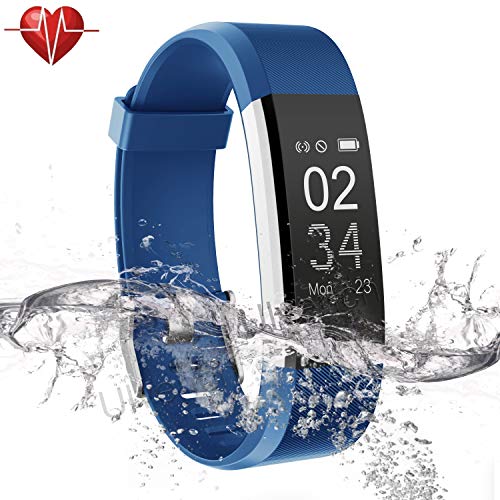 Product Cover Ulvench Fitness Tracker, Heart Rate Monitor Smart Watch with Calorie Counter Watch Pedometer Sleep Monitor, Step Counter, GPS, IP67 Waterproof Activity Tracker for Android＆iOS Smartphone (Blue)
