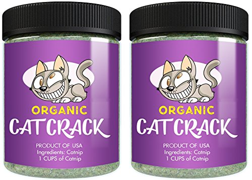 Product Cover Cat Crack Organic Catnip, Premium Blend Safe for Cats, Infused with Maximum Potency Your Kitty is Sure to Go Crazy for (2 Cups)