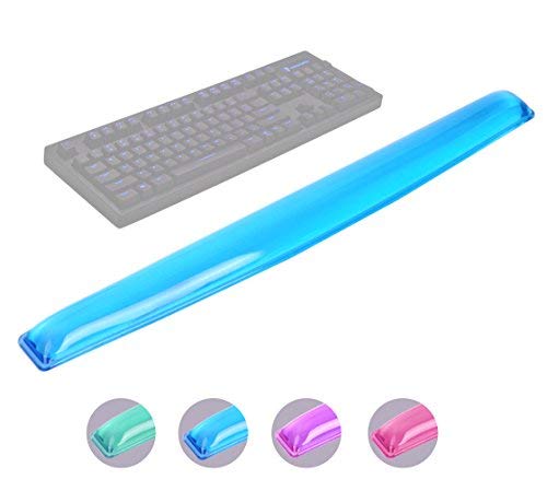 Product Cover ABRONDA Silicone Gel Keyboard Wrist Rest Pad - Gel Keyboard Wrist Rest Pad | Wrist Rest Support for Office Gaming Computer Laptop Ergonomic Comfortable Pain Relief- Blue Keyboard Pad
