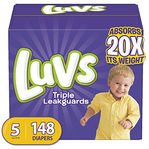 Product Cover Diapers Size 5, 148 Count - Luvs Ultra Leakguards Disposable Baby Diapers, ONE MONTH SUPPLY (Packaging May Vary)
