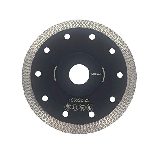 Product Cover WEIERSHENG Diamond Turbo Saw Blade 5 Inch Mesh X Turbo Porcelain Blade Super Thin for Tile and Porcelain (5 INCH)