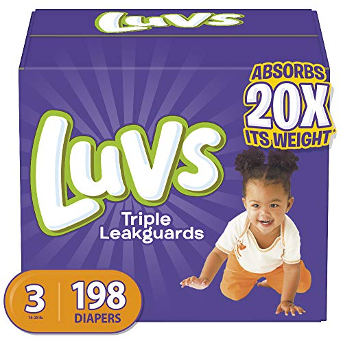 Product Cover Diapers Size 3, 198 Count - Luvs Ultra Leakguards Disposable Baby Diapers, ONE MONTH SUPPLY (Packaging May Vary)