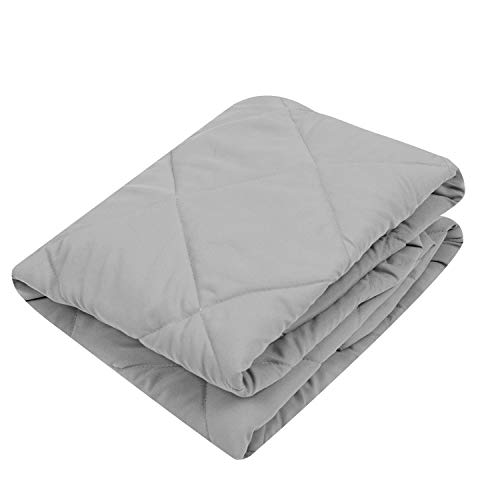 Product Cover TILLYOU Cloudy Soft Pack and Play Sheet Quilted, Breathable Thick Play Yard Playpen Sheets, 39''×27''×5'' Fit Mini/Portable Crib Mattress Pad Pack N Play Mattress Pad, Charcoal Gray