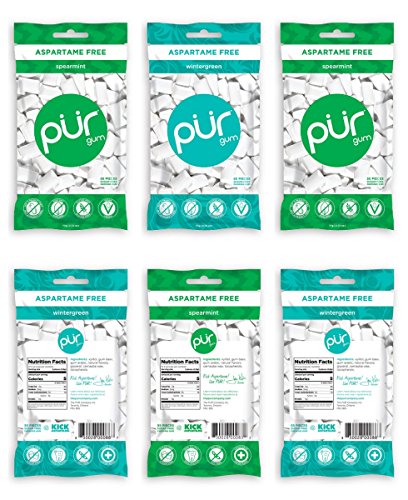 Product Cover PUR Gum Flavor Assortment Variety Pack (Spearmint & Wintergreen, Pack Of 6)